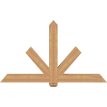 Ekena Millwork Kennewick Timber Gable Bracket, Western Red Cedar, 72"W x 42"H x 5 1/2"D x 5 1/2"F, 14/12 Pitch GBW072X42X0606KEN00SWR